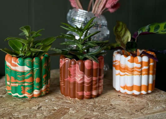 Scalloped Mini Planter