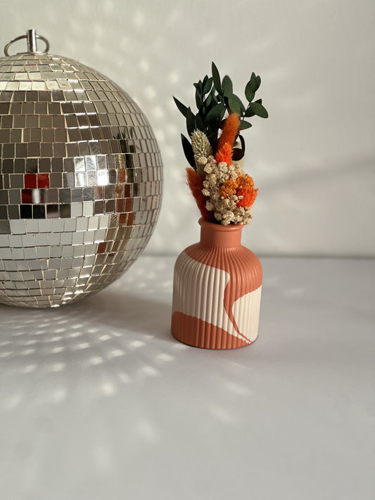 Terrocotta Marbled Bud Vase